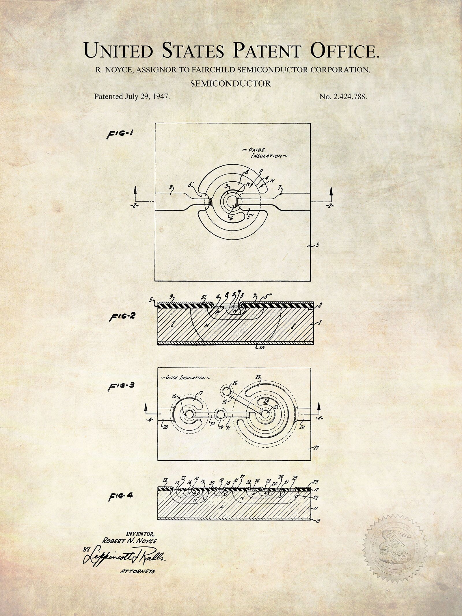 Early Semiconductor Design | 1961 patent – The Patent Print Shop