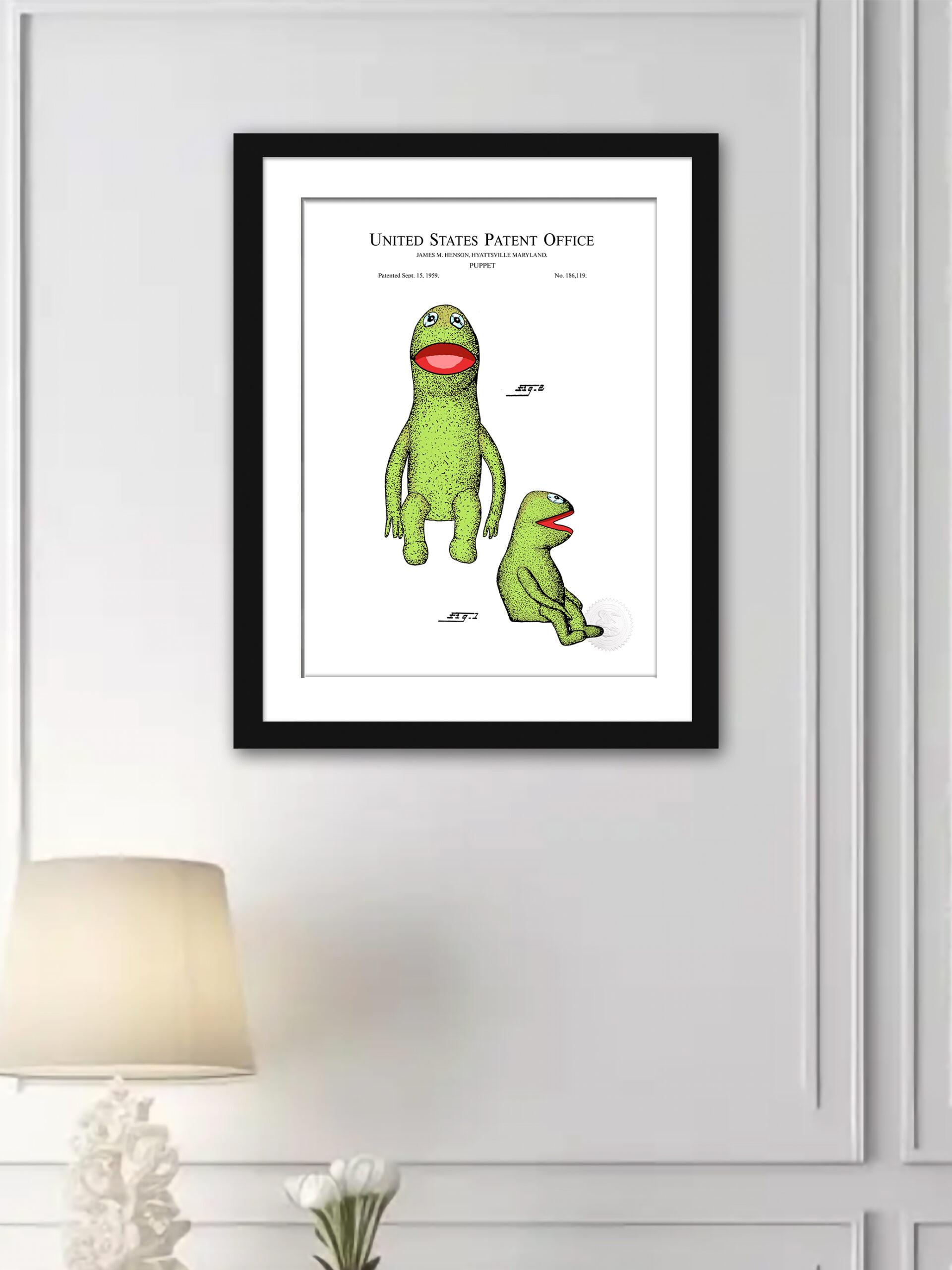 KERMIT SHEET!! DAMNGOOD ダムグッド Kermit The Frog | 1959 Henson Patent Print