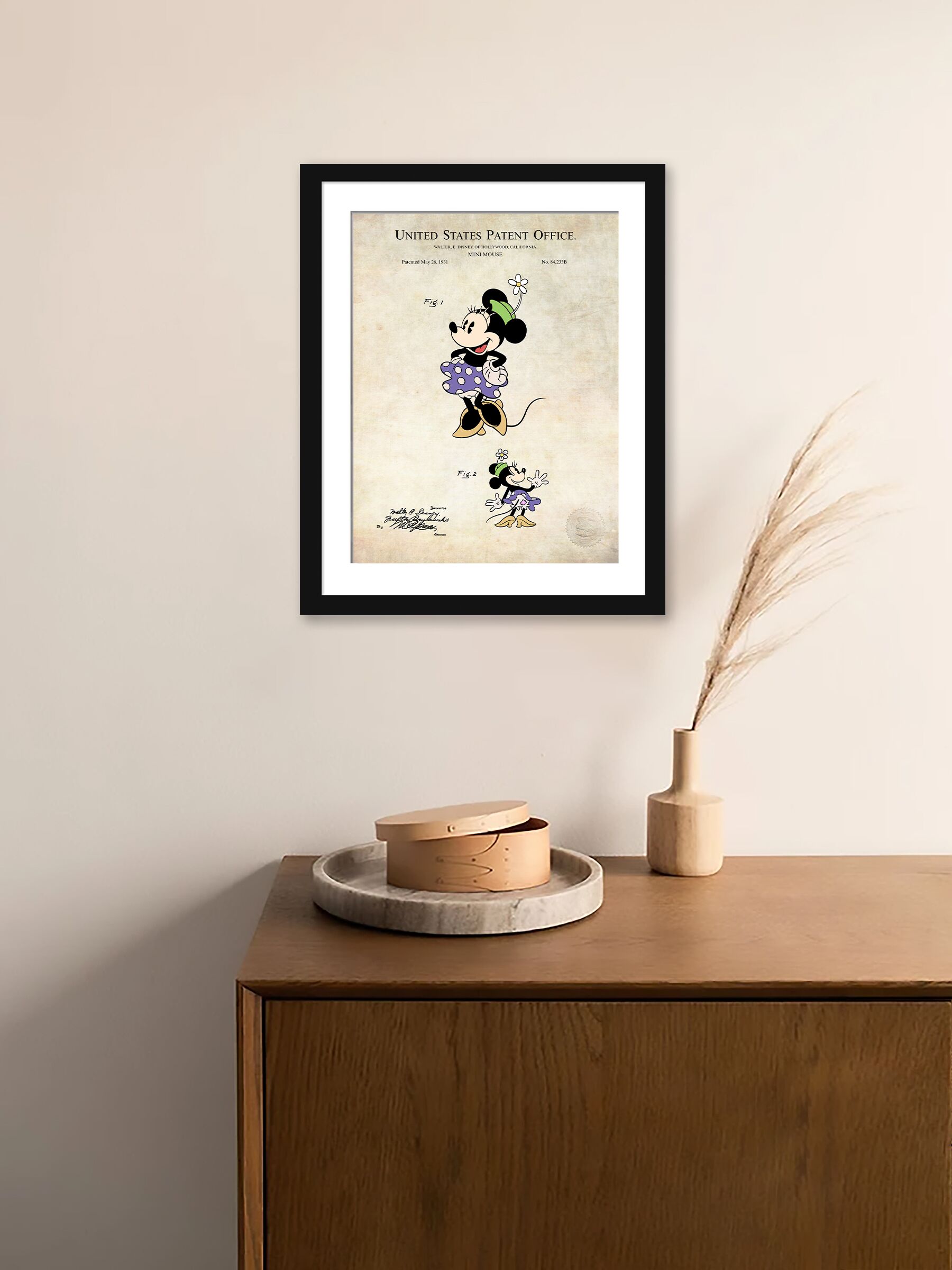Minnie Mouse | 1931 Walt Disney Toy Figure Patent Print