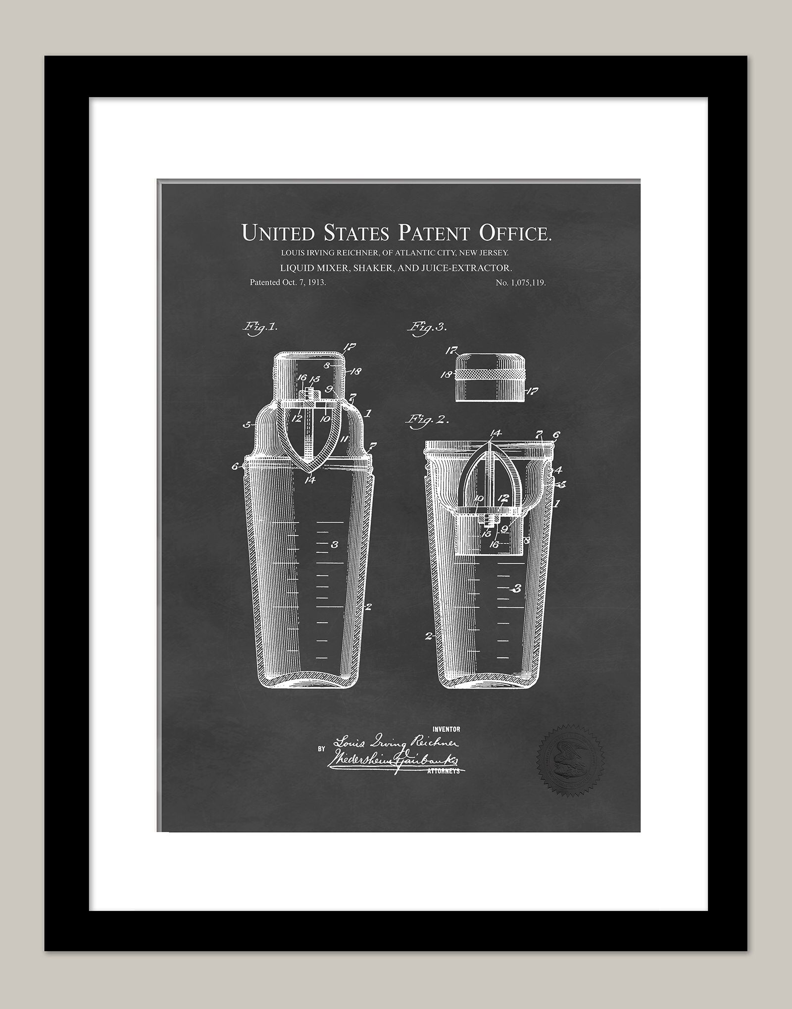 Cocktail Shaker | 1913 Patent