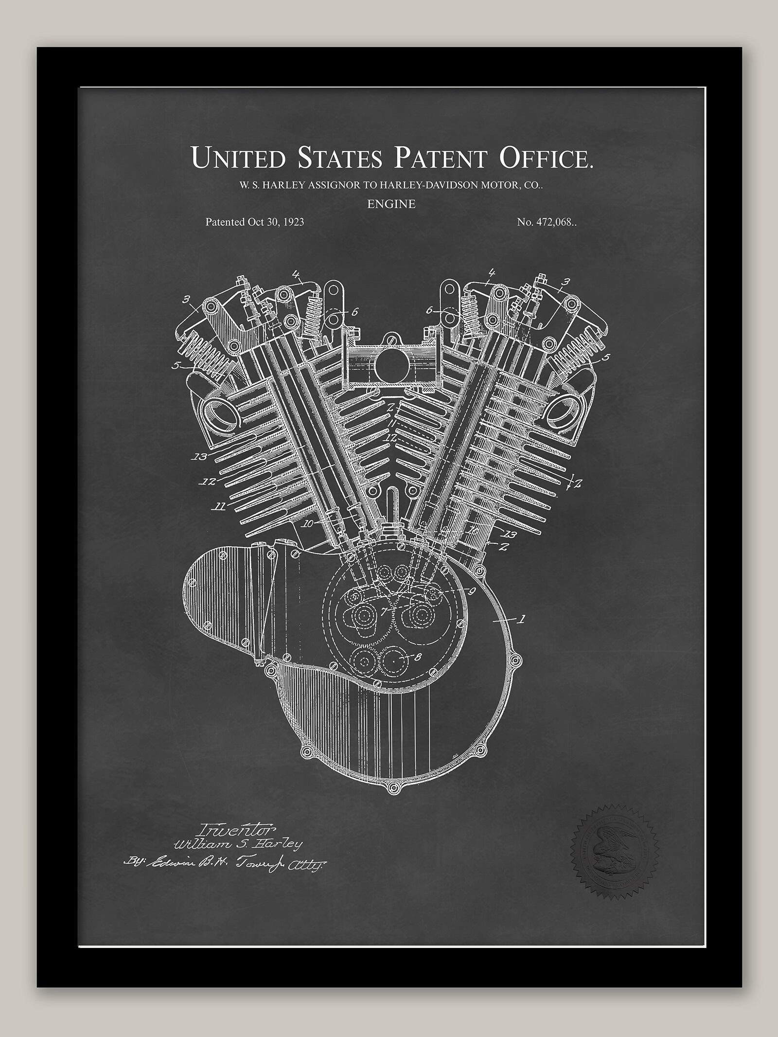 Harley-Davidson Engine | 1923 Patent