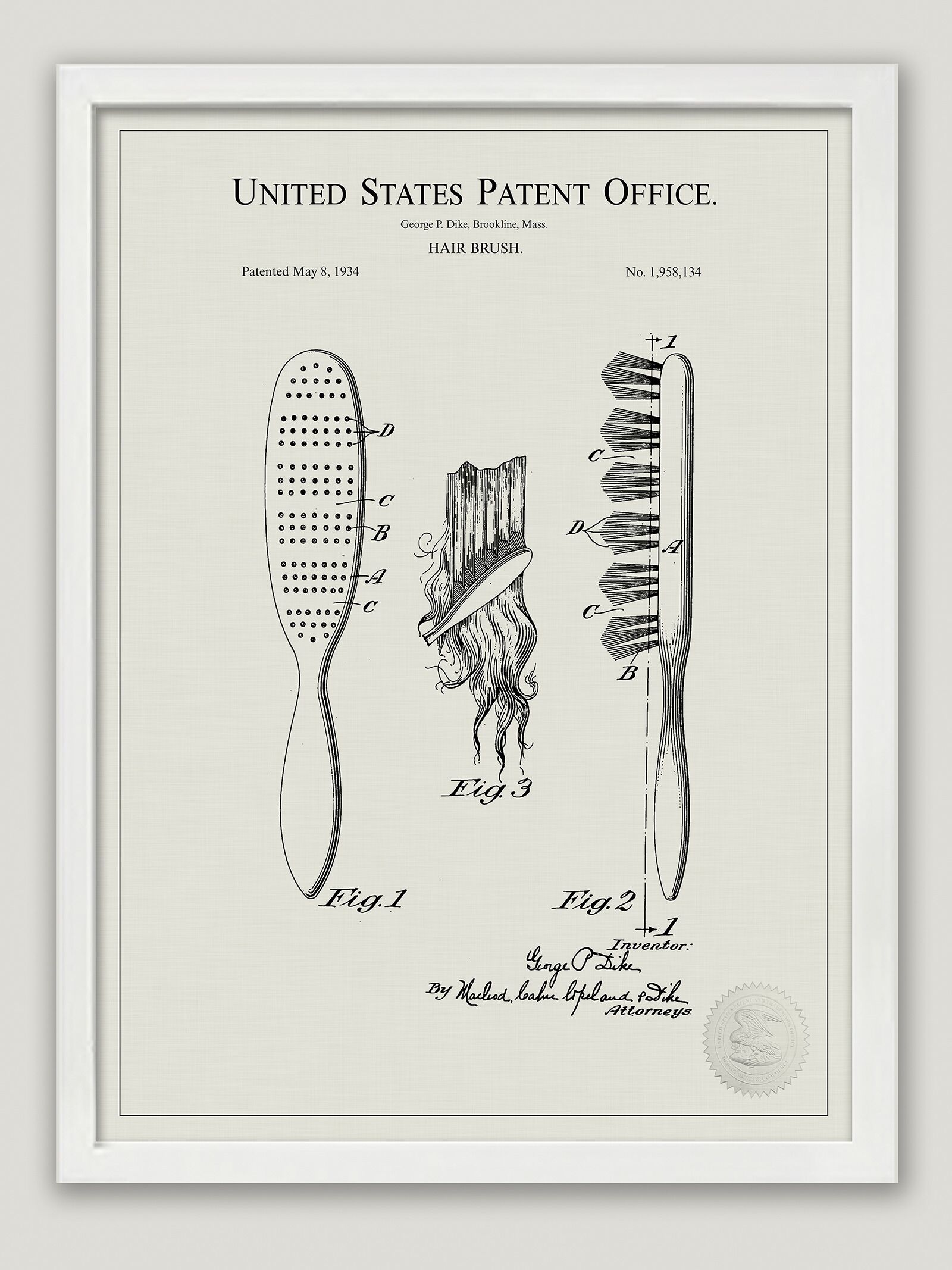 Hairbrush Design | 1934 Patent