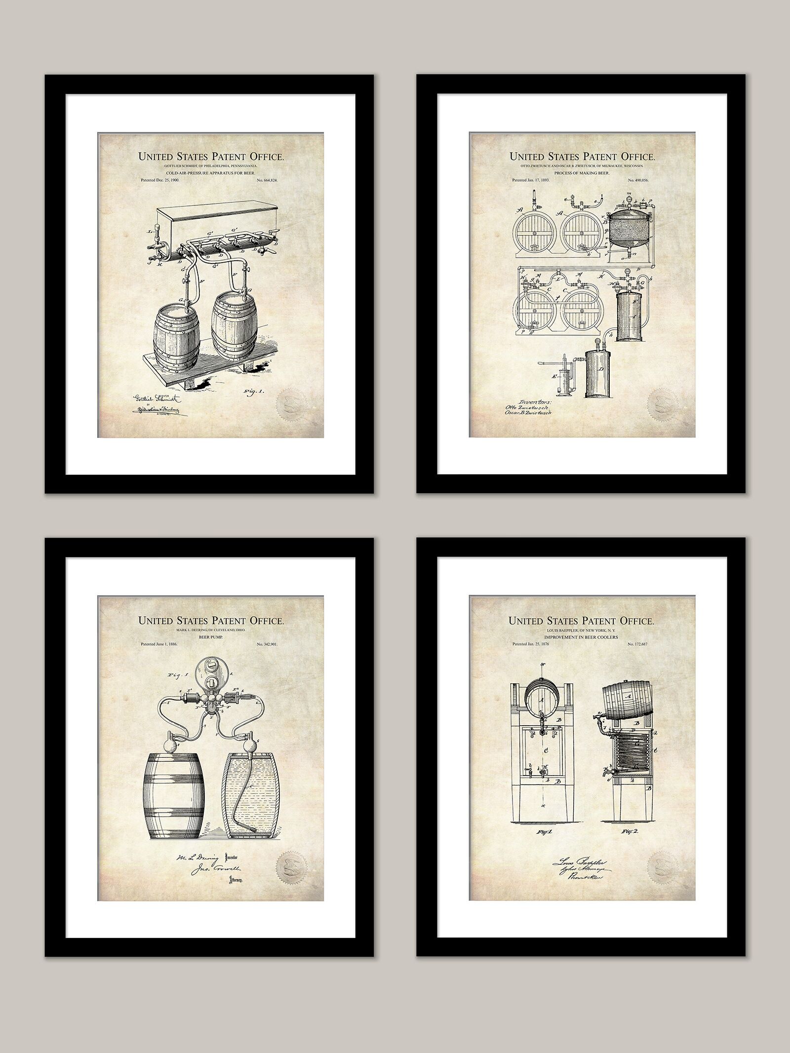 Vintage Beer Brewing Patent Collection