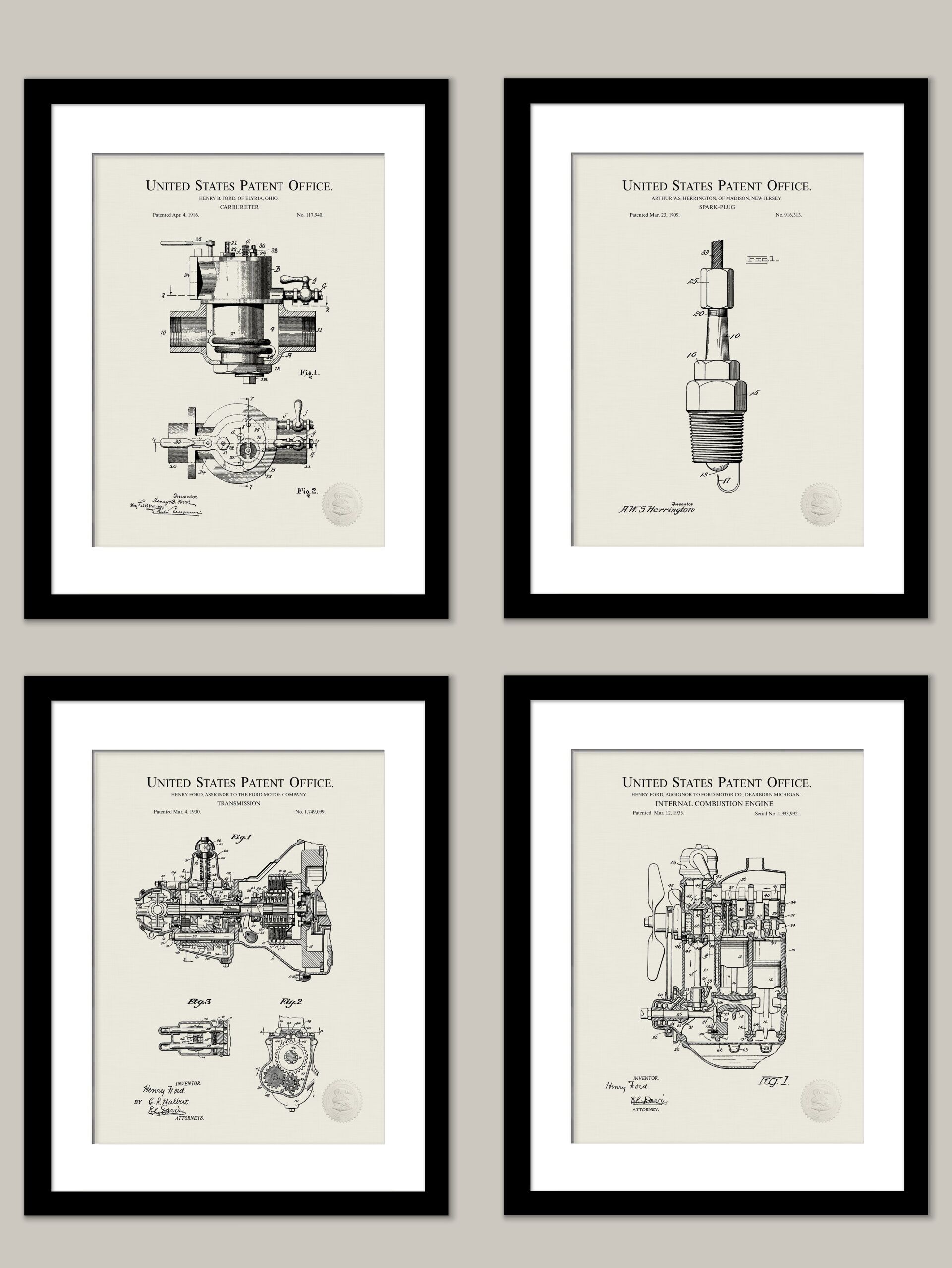 Vintage Engine Part Patent Collection